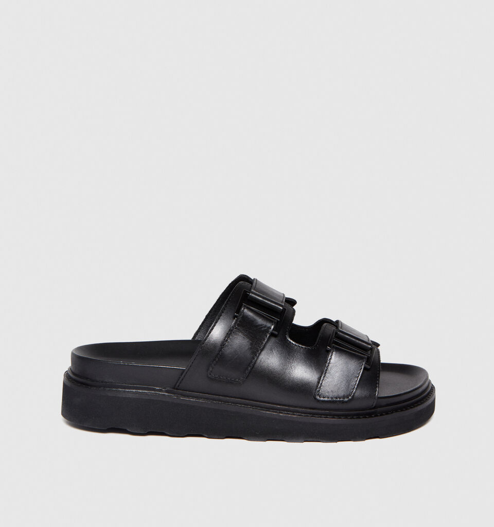 Leather sandals - men's shoes - Black | Sisley image number 4